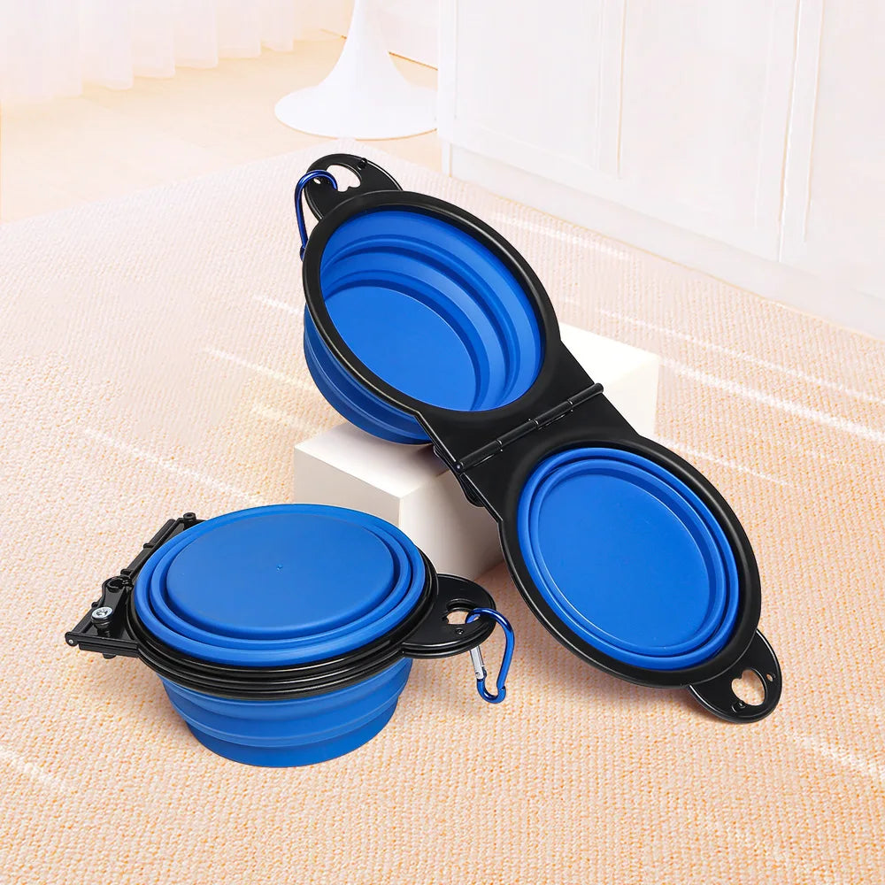 Portable Pet Food Bowl Durable TPR Bowl Cat and Dog Food Pet Silicone Collapsible Bowl Portable Travel Outdoor Water Food Bowl