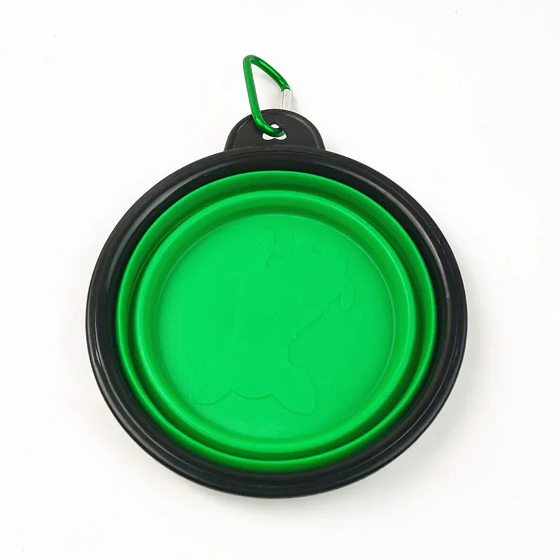 Portable Pet Food Bowl Durable TPR Bowl Cat and Dog Food Pet Silicone Collapsible Bowl Portable Travel Outdoor Water Food Bowl