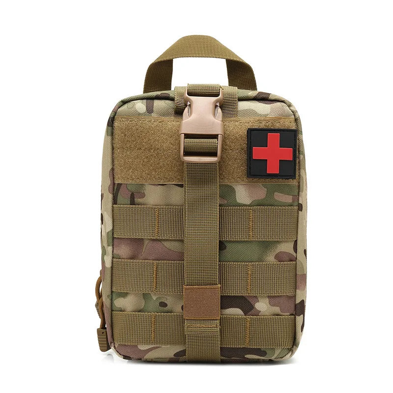 Outdoor Tactical Multifunctional Waistpack MOLLE Medical Emergency Kit Portable Survival Kit Accessory Pouch Camo Training Bag