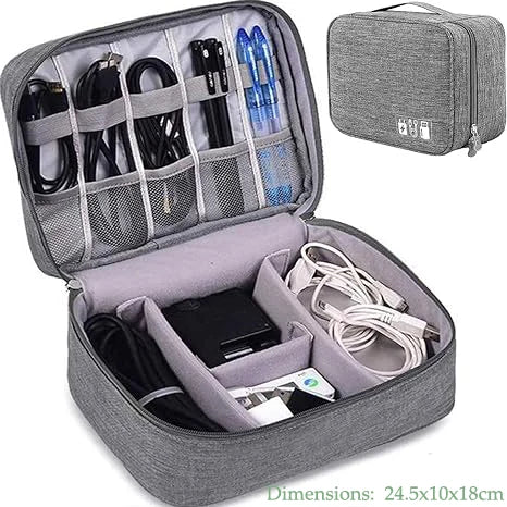 Portable Travel Cable Organizer Case Cable Storage Bag Waterproof Digital Electronic Accessories Organizer for USB Charger Plug
