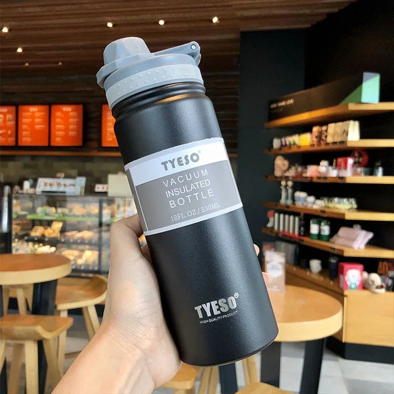 TYESO 530/750ML Vacuum Flasks Stainless Steel Thermos Water Bottle Tumbler Drinkware Keep Cold and Hot Thermal Coffee Mug