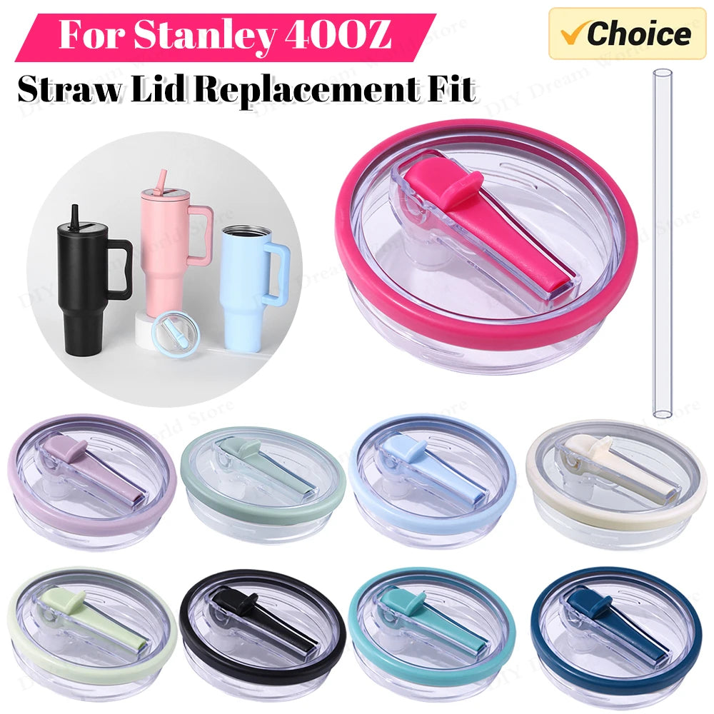 For Stanley 40 Oz Thermal Water Bottle Cover Coffee Cups Flip Straw Cap Replacement Spill Proof Mugs Tumbler Lid Accessories