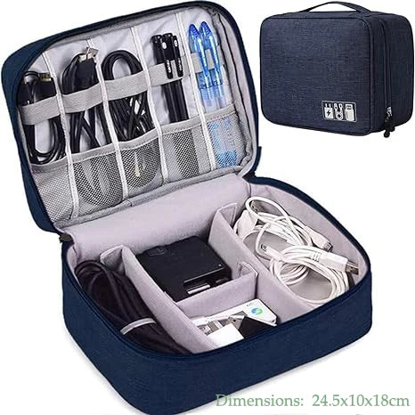 Portable Travel Cable Organizer Case Cable Storage Bag Waterproof Digital Electronic Accessories Organizer for USB Charger Plug
