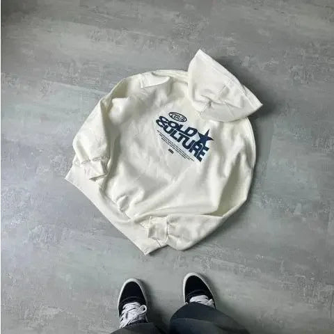 Y2K Classic Casual Autumn Harajuku Hip Hop Gothic Letter Pattern Printed Plus Size Hoodie Men's and Women's Sweatshirts