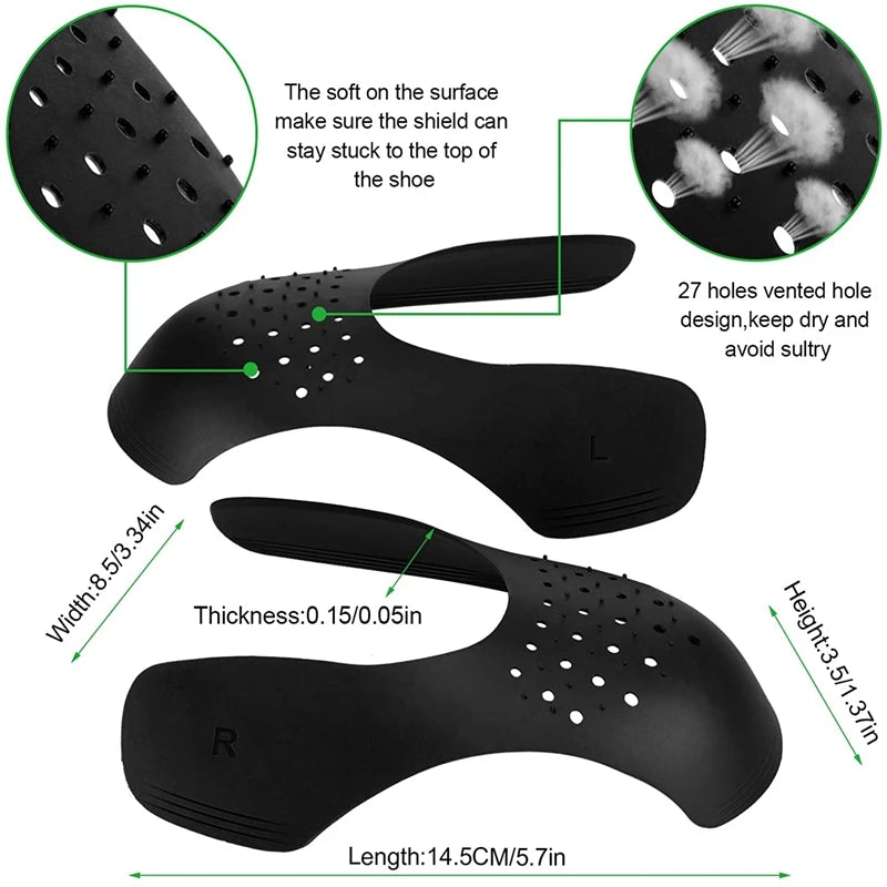 Crease Protector Shoe Anti Crease Bending Crack Toe Cap Support Shoe Stretcher Lightweight Keeping Shield Sneakers winter care