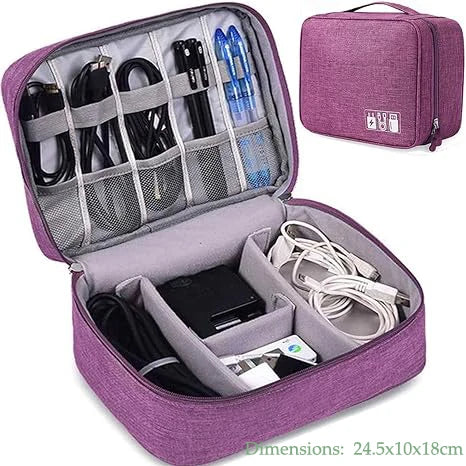 Portable Travel Cable Organizer Case Cable Storage Bag Waterproof Digital Electronic Accessories Organizer for USB Charger Plug